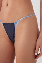 Mesh Thong with Lace