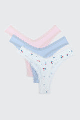 3-Pack Microfiber Thong Panties