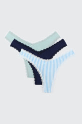 3-Pack Microfiber Thong Panties