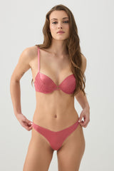 Luxe Satin & Lace Push Up Bra