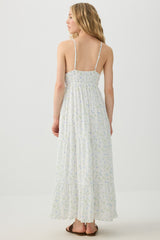 Crinkle V-Neck Maxi Dress with Pockets
