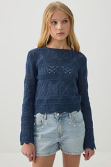 Denim Shorts with Bow Details