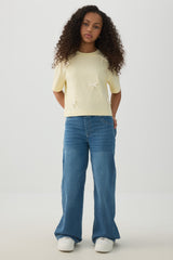 Pull On Wide Leg Jeans