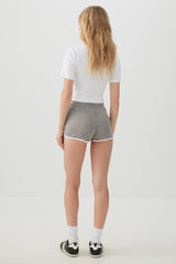 Brushed Knit Contrast Trim Shorts