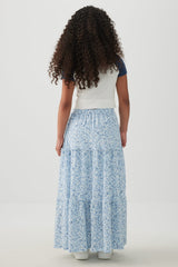 Textured Knit Tiered Maxi Skirt