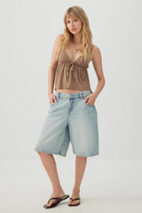 Tie Front Babydoll Tank