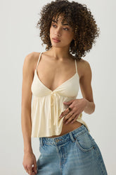 Tie Front Babydoll Tank
