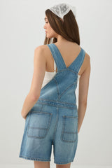 Denim Overall Shorts