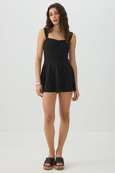 Mini Skater Dress with Integrated Shorts