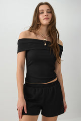 Textured Knit Shorts