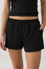 Textured Knit Shorts