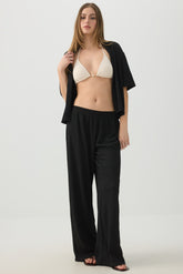 Textured knit Wide Leg Pants