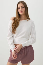 Off Shoulder Knit Sweater
