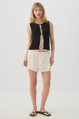 Knit Cropped Sweater Vest