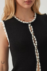 Knit Cropped Sweater Vest