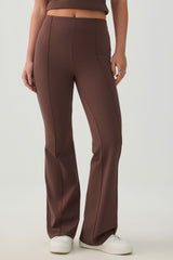Knit Flare Leggings with Pintuck
