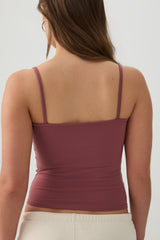 Fitted Square Neck Tank Top