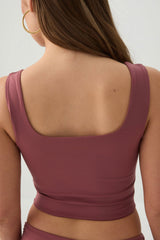 Soft Cropped Double Layer Tank Top
