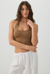 Basic Crop Halter Tank Top