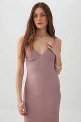 Textured Knit Midi Dress
