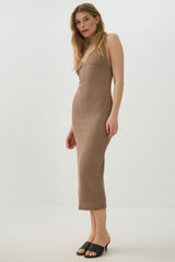 Textured Knit Midi Dress