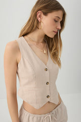 Crop Sleeveless Vest