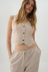 Crop Sleeveless Vest