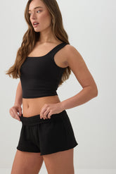 Mini Fleece Knit Low Rise Shorts