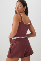 Mini Fleece Knit Low Rise Shorts