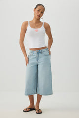 Scoop Neck Lace Trim Tank