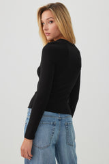 Cropped Rib Crew Top