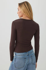 Cropped Rib Crew Top