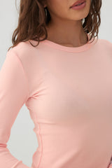 Cropped Rib Crew Top