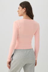 Cropped Rib Crew Top