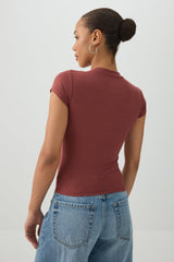 V-Neck Cropped T-Shirt