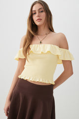 Smocked Off Shoulder Top