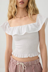 Smocked Off-Shoulder Top