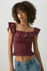 Smocked Off-Shoulder Top