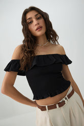 Smocked Off-Shoulder Top