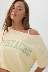 Long Oversized Off Shoulder Graphic T-shirt