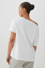 Long Oversized Off Shoulder Graphic T-Shirt