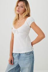 Textured A-Line Knit Top