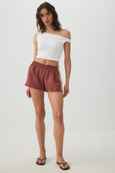 Athletic Striped Mini Shorts