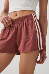 Athletic Striped Mini Shorts