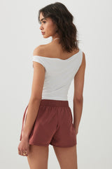 Athletic Striped Mini Shorts