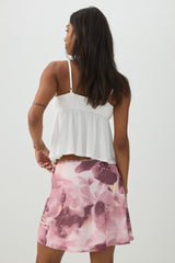 Chiffon A-Line Mini Skirt