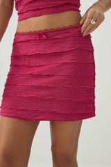 Ruffle Tube Mini Skirt