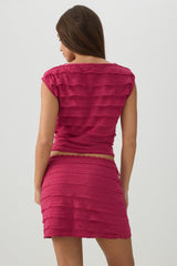 Ruffle Tube Mini Skirt