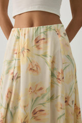 Midi A-Line Skirt with Slit