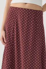 Midi A-Line Skirt with Slit